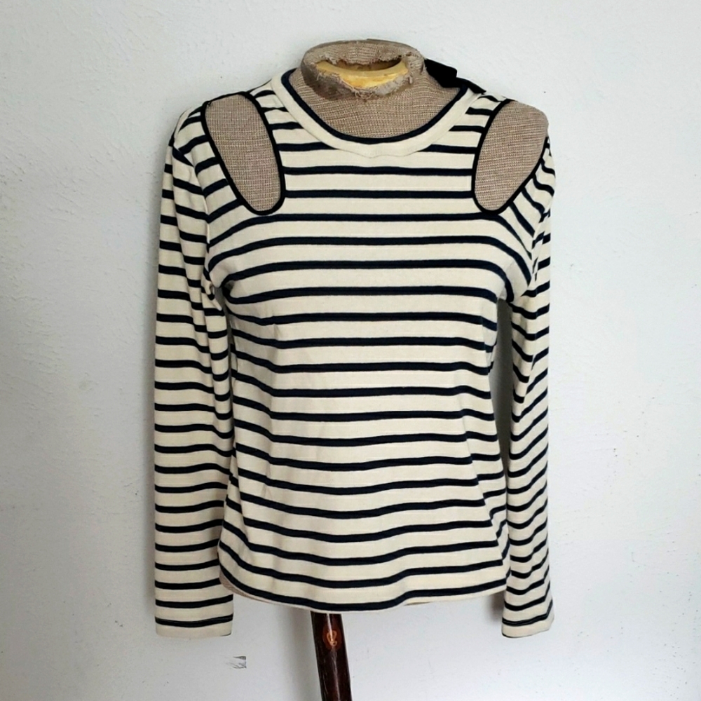A.L.C. Striped Black and White Women's Top Sz XS
